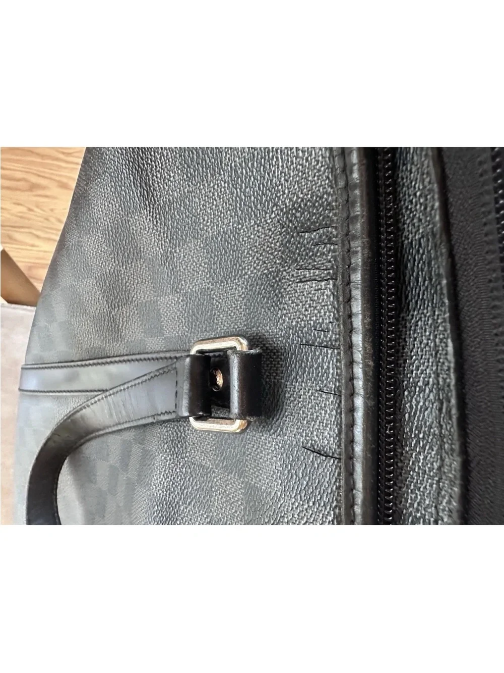 Louis Vuitton Damier Graphite Canvas Tadao Bag w/ Adjustable Cross-Body Strap